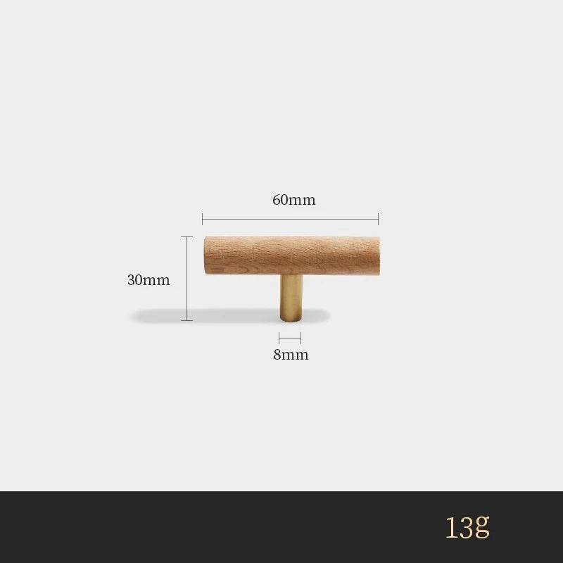 Puxador Nórdico de Madeira de Nogueira para Gavetas e Armários - Haustter - Haustter