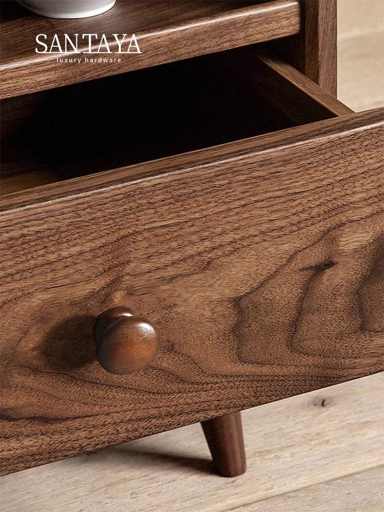 Puxador Nórdico de Madeira de Nogueira para Gavetas e Armários - Haustter - Haustter