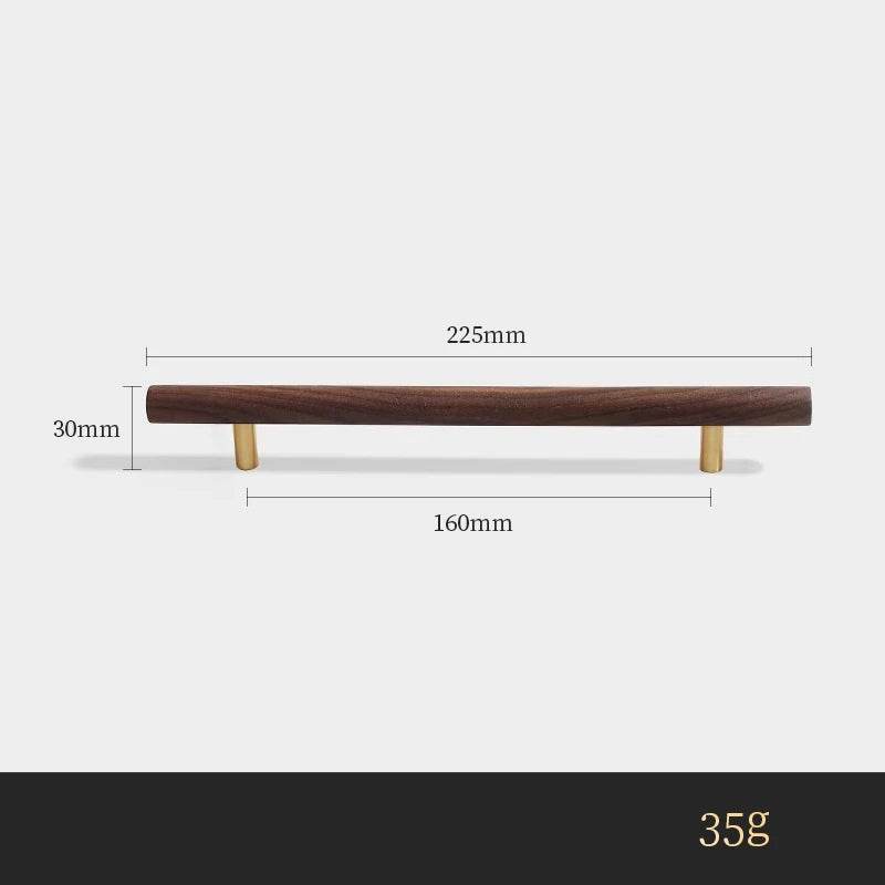 Puxador Nórdico de Madeira de Nogueira para Gavetas e Armários - Haustter - Haustter