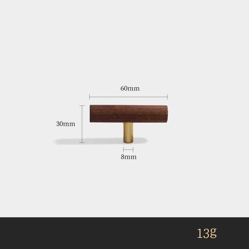 Puxador Nórdico de Madeira de Nogueira para Gavetas e Armários - Haustter - Haustter