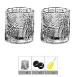 Copos Rocha de Gelo para Whisky com Porta-Copos de Madeira - Haustter - Haustter