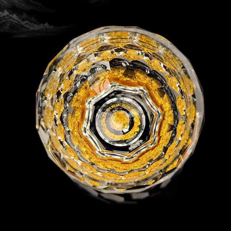 Copo Lapidado com Pico Dourado - Haustter - Haustter