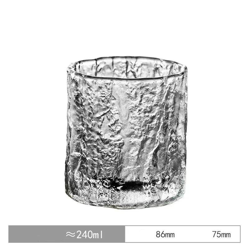 Copos Rocha de Gelo para Whisky com Porta-Copos de Madeira - Haustter - Haustter