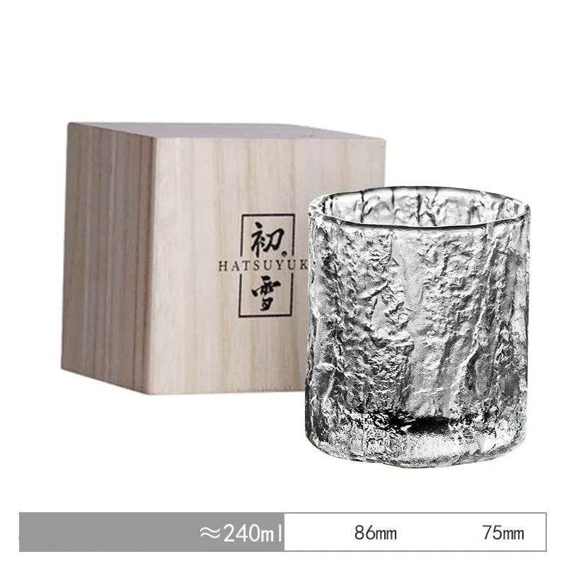 Copos Rocha de Gelo para Whisky com Porta-Copos de Madeira - Haustter - Haustter