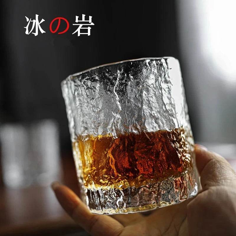 Copos Rocha de Gelo para Whisky com Porta-Copos de Madeira - Haustter - Haustter