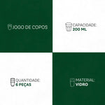 Jogo de Copos para Cerveja Lager 6 Peças 200ml - Vidro Resistente e Design Clássico | Haustter - Haustter