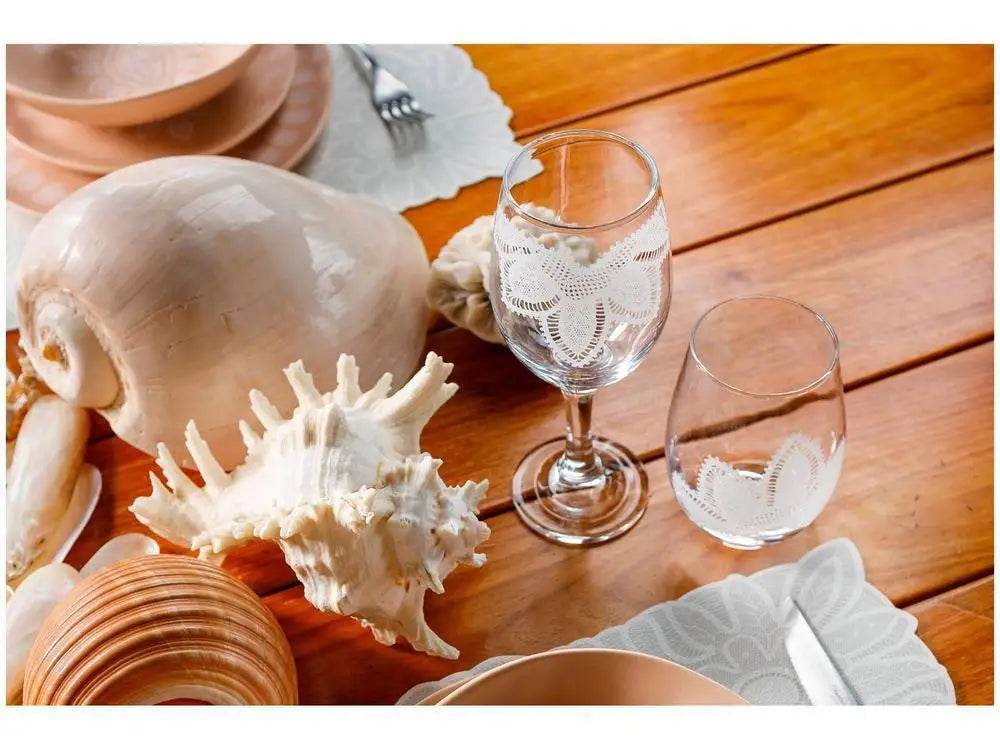 Jogo de Taças Flor de Mandacaru 6 Peças 400ml - Arte e Impacto Social Martha Medeiros | Haustter - Haustter