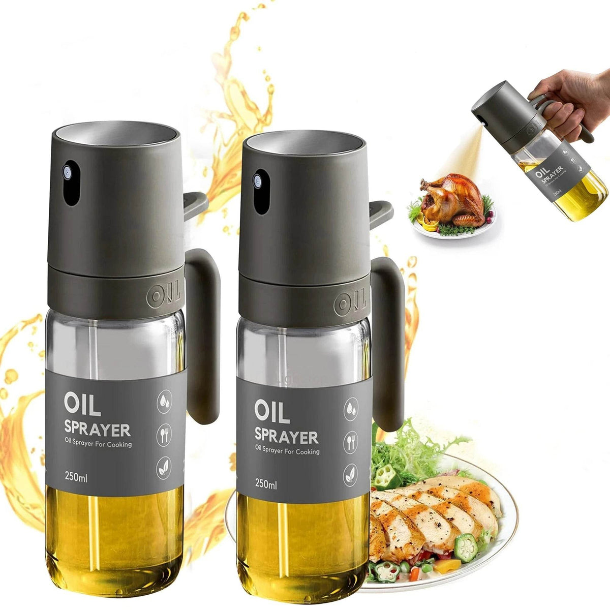 Jarra Spray de Vidro para Óleo de Cozinha - Haustter - Haustter