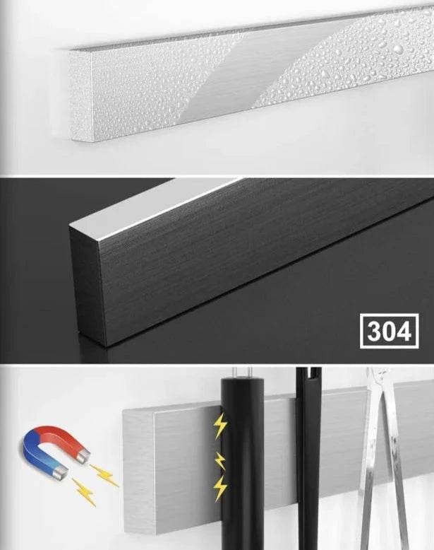 Barra Magnética em Aço Inoxidável Suporte para Organização de Facas - Haustter - Haustter