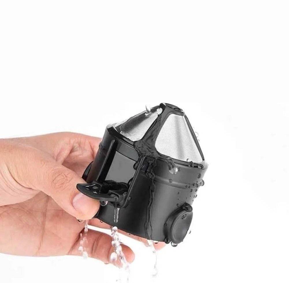 Coador de Café Portátil Dobrável, Filtro de Aço Inoxidável, Cafeteira Reutilizável, Mini Coador de Café Dobrável e Sem Papel - Haustter