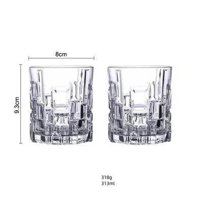 Copo de Vidro com Design Geométrico para Whisky ou Água - Haustter - Haustter