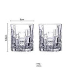 Copo de Vidro com Design Geométrico para Whisky ou Água - Haustter - Haustter