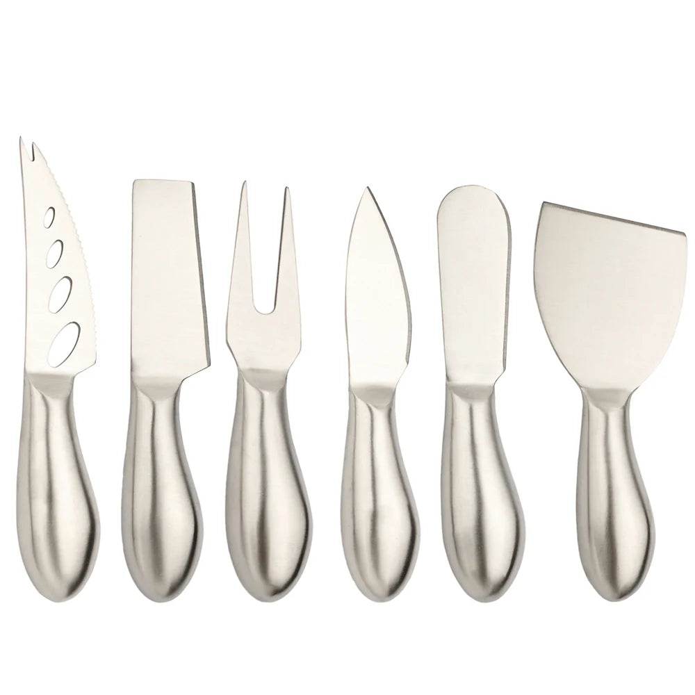 6 Facas para Queijo em Aço Inoxidável Dourado, Conjunto - Haustter - Haustter