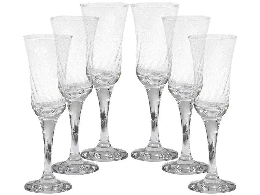 Jogo de Taças Lírio Vidro 6 Peças 180ml - Brinde com Elegância | Haustter - Haustter