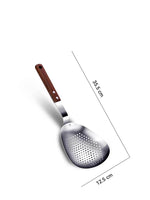 Escumadeira de Aço Inoxidável com Cabo de Madeira - Haustter - Haustter