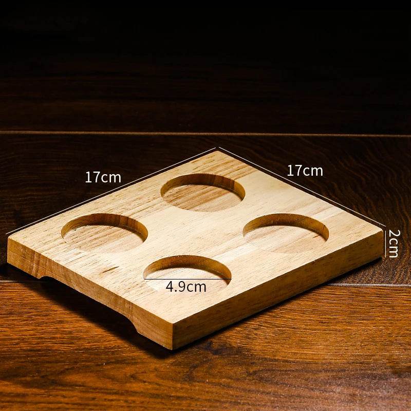 Copos de Whisky Ovalados com Bandeja de Madeira - Haustter - Haustter