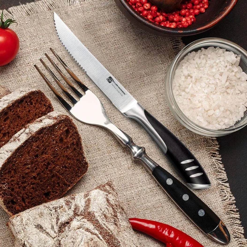 4/6/8 Facas e Garfos de Aço Inoxidável Alemão, Conjunto - Haustter - Haustter