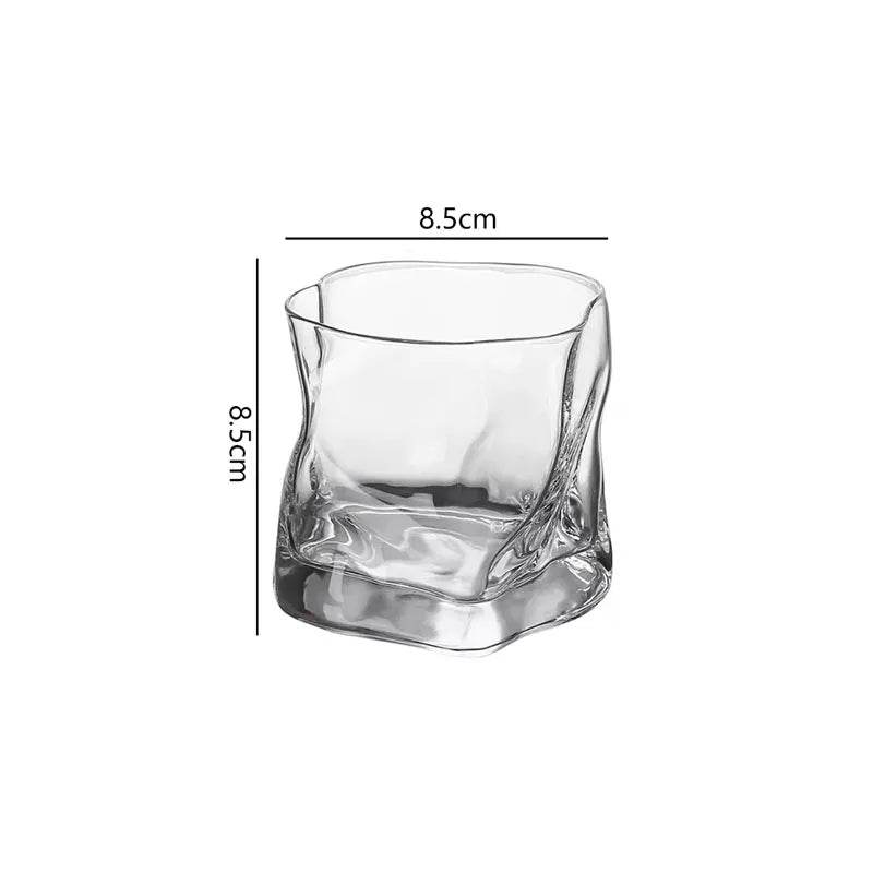 2 Copos Twist de Vidro Irregular 280ml - Haustter - Haustter