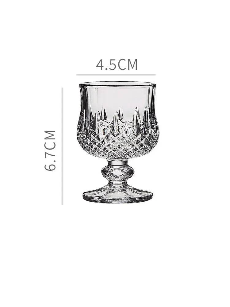 4 Taças Vintage de Vidro para Bebidas Destiladas, Conjunto - Haustter - Haustter