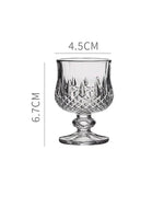 4 Taças Vintage de Vidro para Bebidas Destiladas, Conjunto - Haustter - Haustter