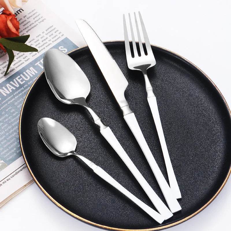 16 Talheres de Aço Inoxidável Harmonia Inox, Conjunto - Haustter - Haustter