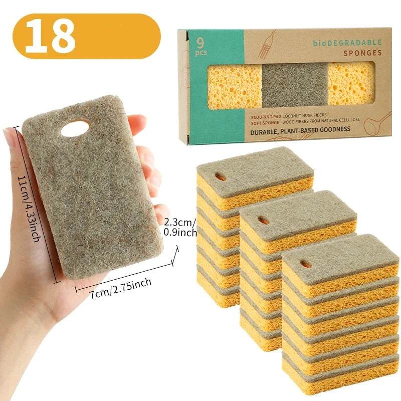 18 Esponjas de Lavar Louça Natural de Fibra de Casca de Coco - Haustter - Haustter