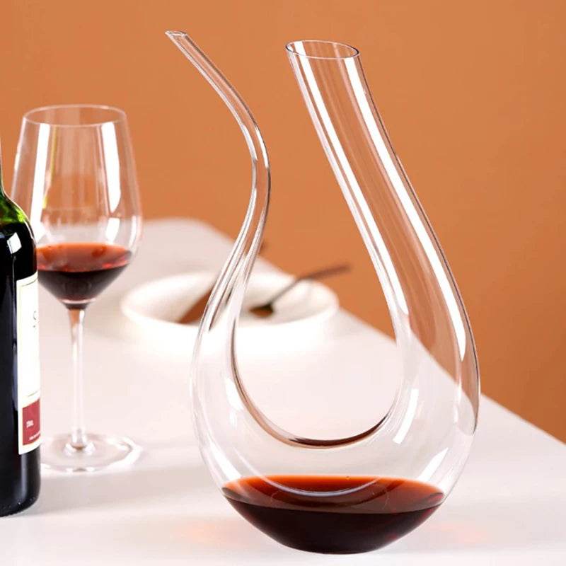 Decantador de Vinho em Vidro em Forma de U, Decantador de Cisne, Separador de Vinho Criativo, Decanter - Haustter - Haustter