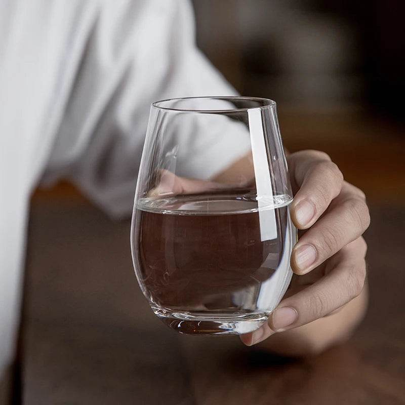 Conjunto de 2 Copos Transparentes 375ml com Formato Oval - Haustter - Haustter