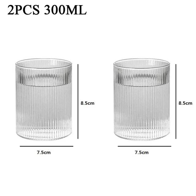 1/3/6 Copos de Vidro Japonês Listrado - Haustter - Haustter