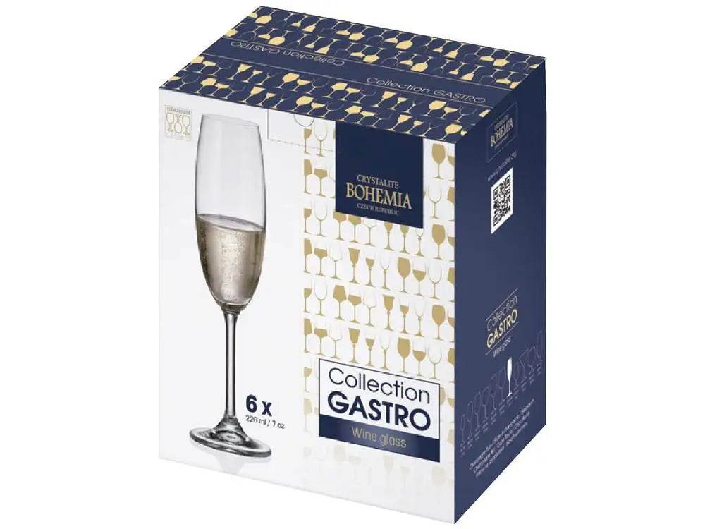 Taças Gastro Cristal para Champanhe 220ml 6 Peças - Elegância em Cada Bolha | Haustter - Haustter