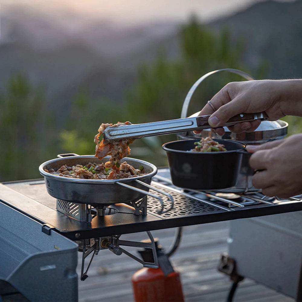 Pinça de Aço Inox com Cabo de Madeira para Churrasco - Haustter - Haustter