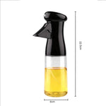 Garrafa de Óleo de Cozinha em Spray Pneumático de 200ml para Salada Fitness, Churrasco e Cozinhar, Dispensador de Óleo em Spray, Cor Preta - Haustter - Haustter