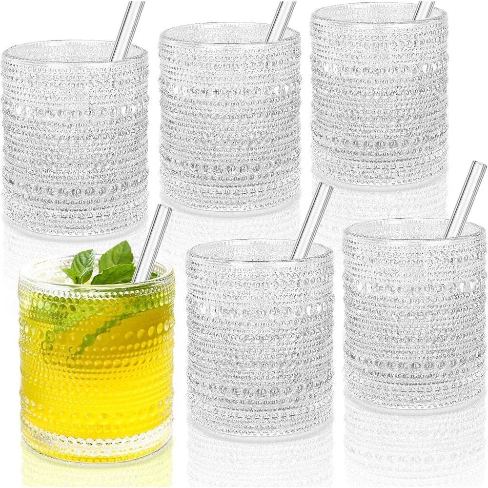 Conjunto de 6 Copos Vintage com Relevo 300ml - Haustter - Haustter