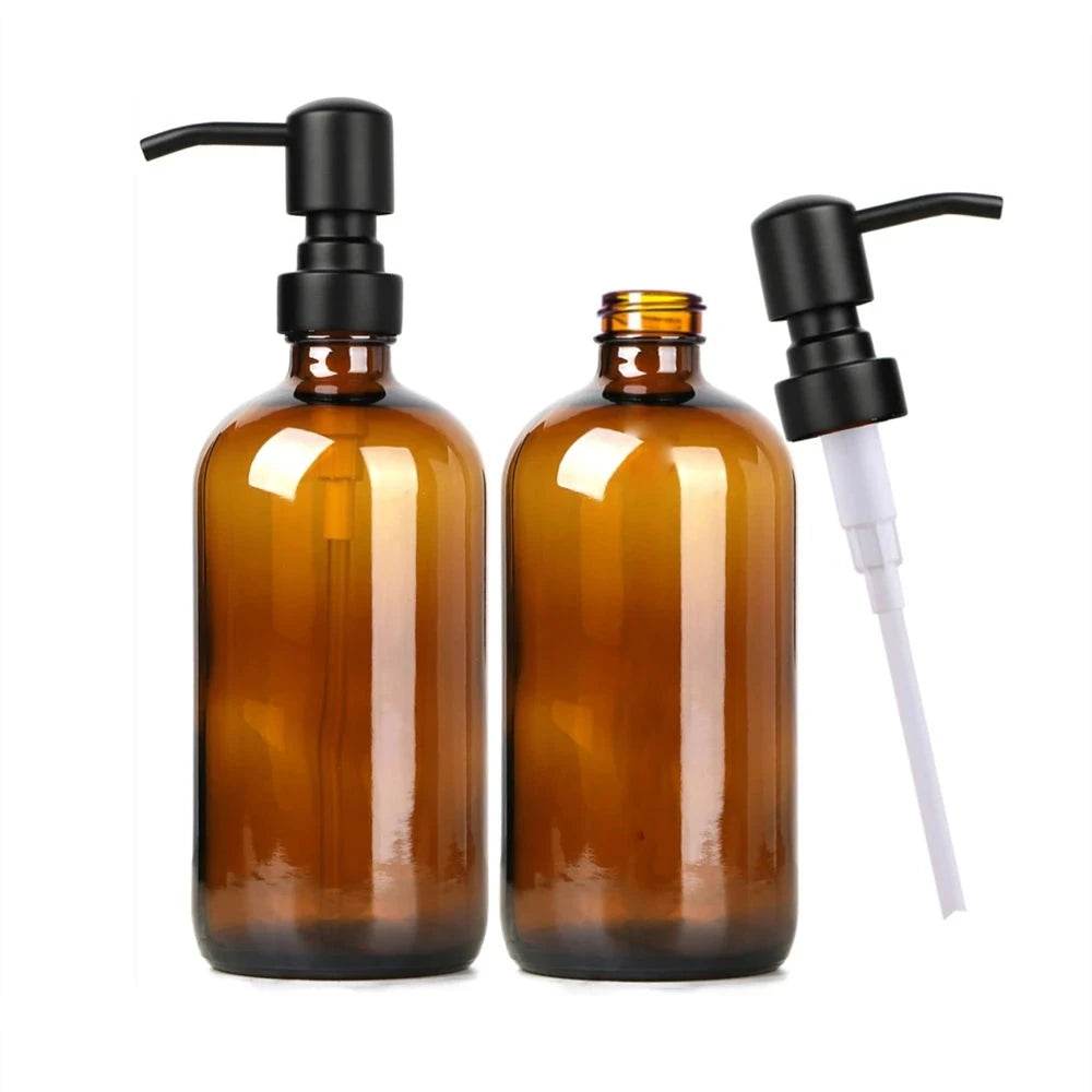 Conjunto de Dispensadores de Sabão de Vidro Âmbar - Haustter - Haustter