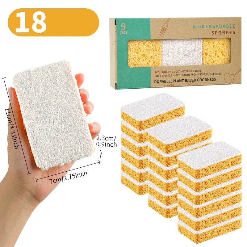 18 Esponjas de Lavar Louça Natural de Fibra de Casca de Coco - Haustter - Haustter