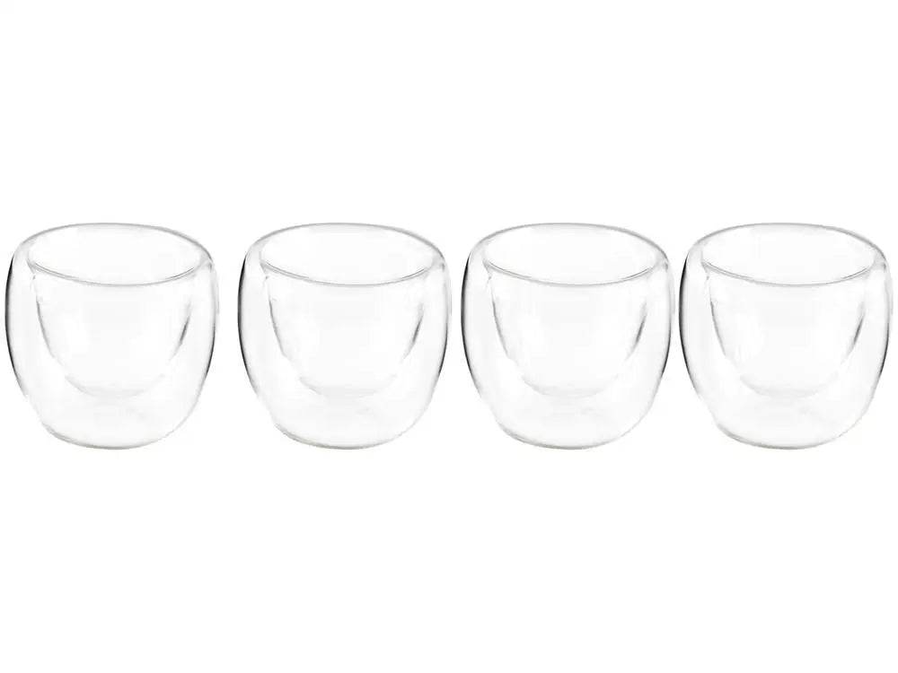 Jogo de Copos de Café Parede Dupla 4 Peças 80ml - Conforto e Elegância | Haustter - Haustter