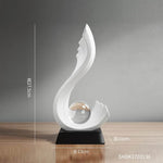 Estátua de Onda Abstrata com Bola de Cristal - Haustter - Haustter