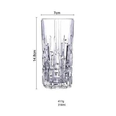 Copo de Vidro com Design Geométrico para Whisky ou Água - Haustter - Haustter