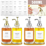 2 Dispensadores de Xarope com Bandeja de Bambu, Conjunto - Haustter - Haustter