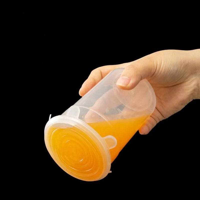 6 Tampas de Silicone Conjunto para Recipientes em Diversos Formatos - Haustter - Haustter