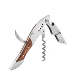 Saca-Rolhas Sommelier Tubarão em Aço Inox com Cabo de Madeira | Haustter