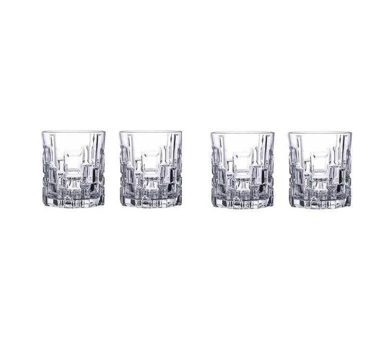 Copo de Vidro com Design Geométrico para Whisky ou Água - Haustter - Haustter