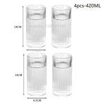 1/3/6 Copos de Vidro Japonês Listrado - Haustter - Haustter