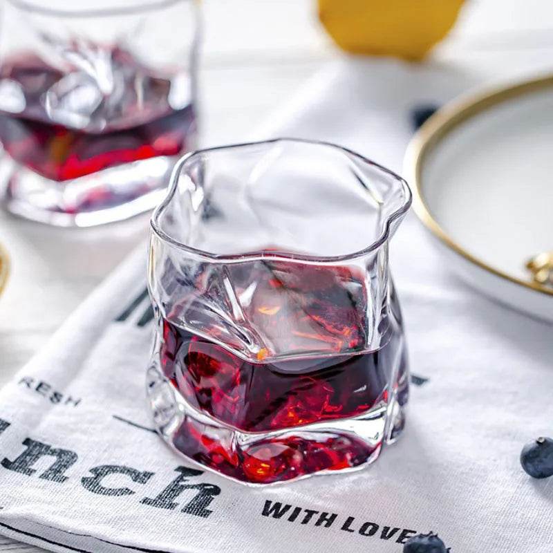 2 Copos Twist de Vidro Irregular 280ml - Haustter - Haustter