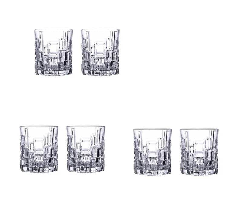 Copo de Vidro com Design Geométrico para Whisky ou Água - Haustter - Haustter