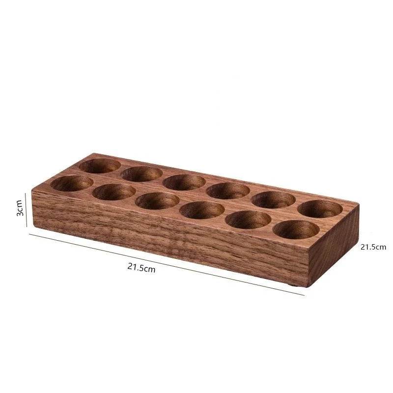 Frascos de Grãos de Café e Temperos com Estante de Nogueira - Haustter - Haustter