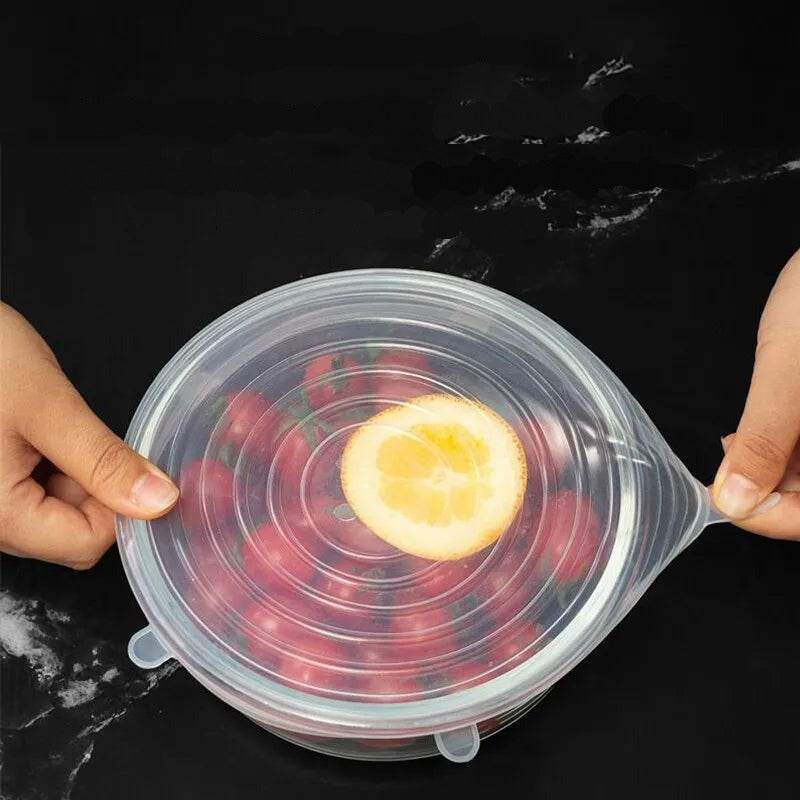 6 Tampas de Silicone Conjunto para Recipientes em Diversos Formatos - Haustter - Haustter