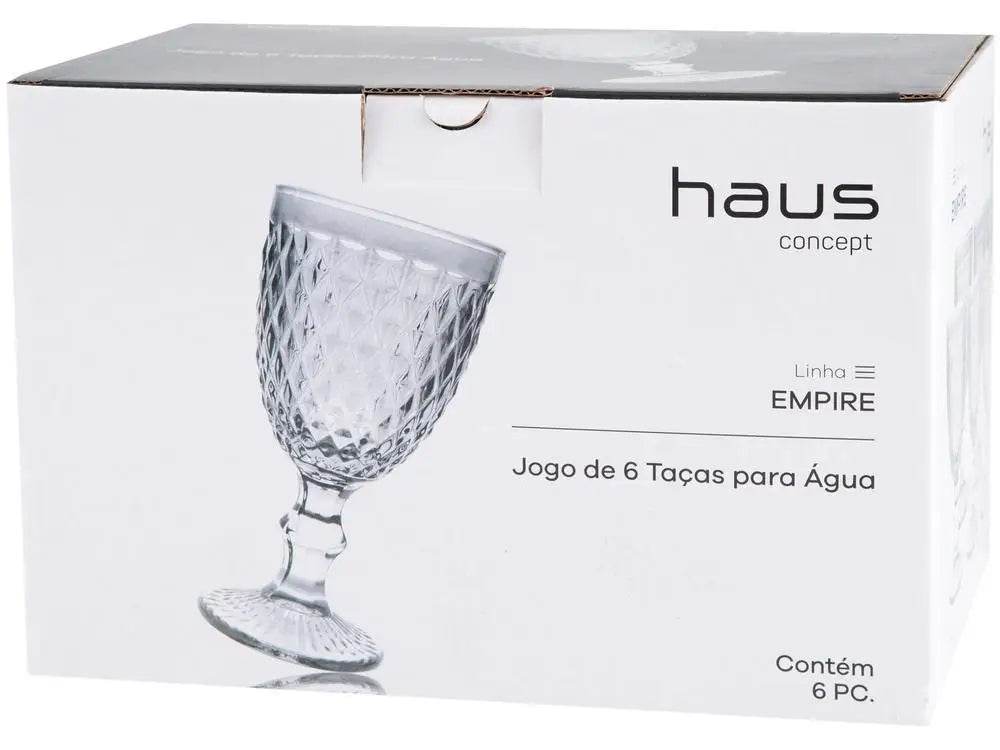 Jogo de Taças Bico de Jaca Empire 6 Peças 330ml - Elegância em Vidro | Haustter - Haustter
