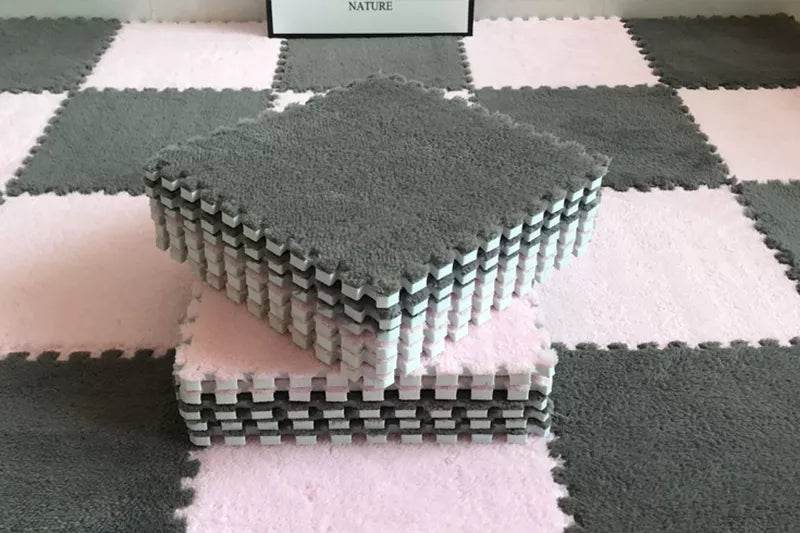 Tapete Macio de Pelúcia e Quebra-Cabeça Eva para Quarto Infantil - Haustter - Haustter