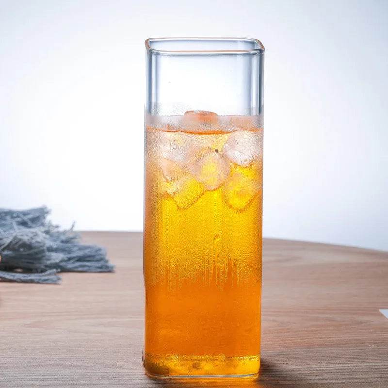 Copo Quadrado de Vidro Transparente - Haustter - Haustter